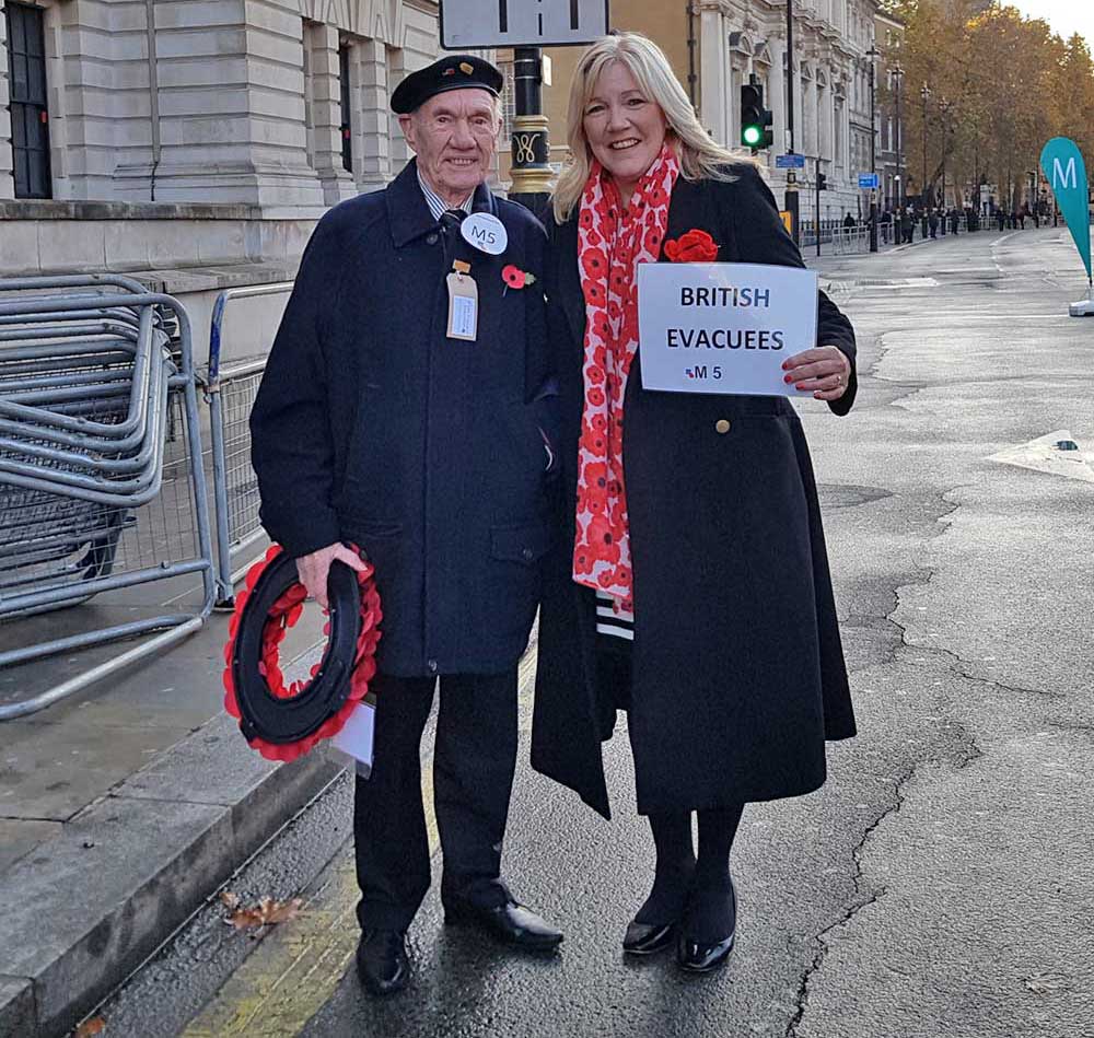 Our group ready to march at The Cenotaph 10th November 2019