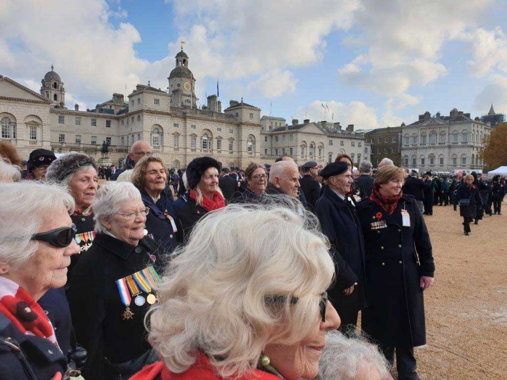 Our group ready to march at The Cenotaph 10th November 2019