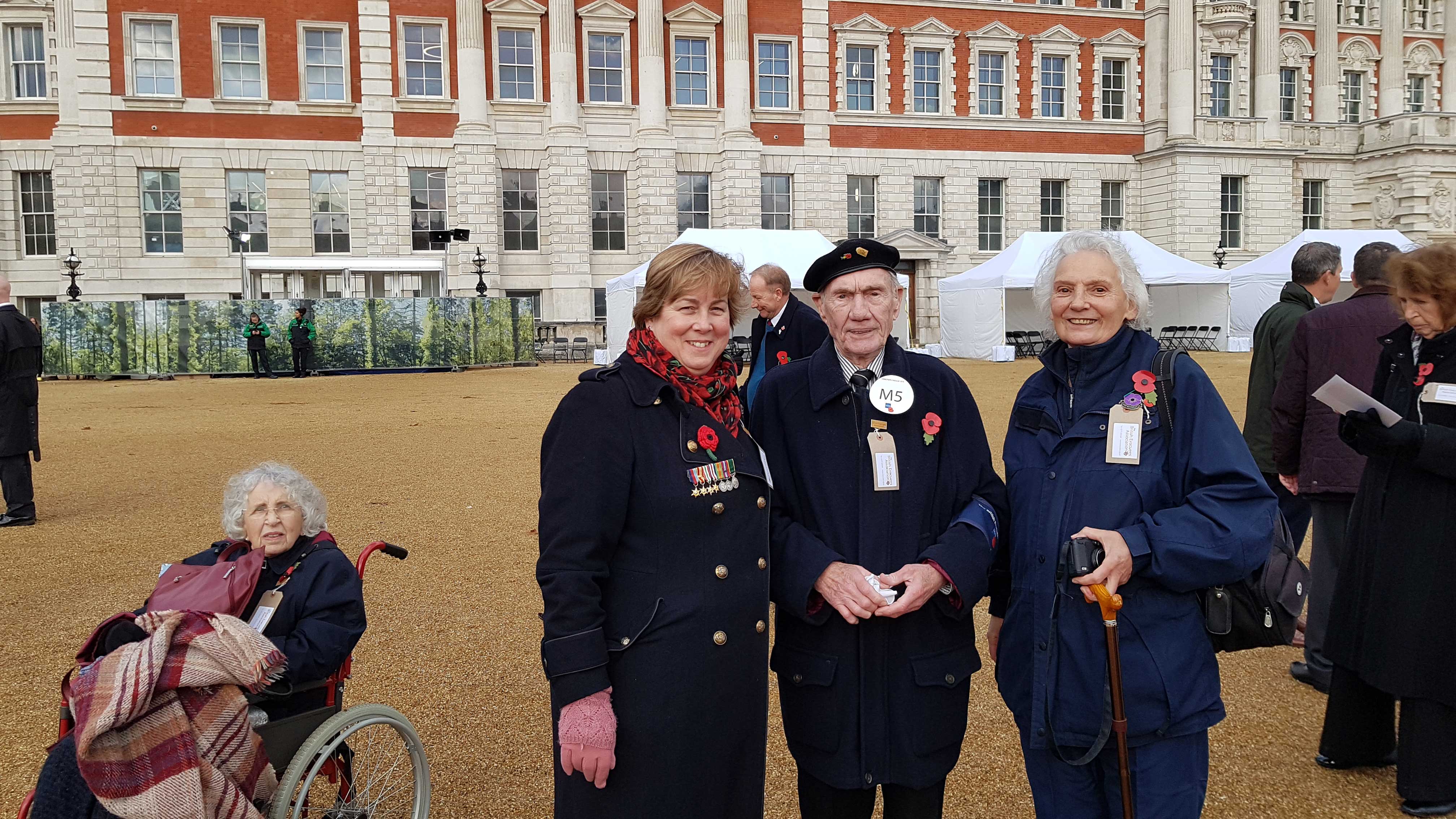 Our group ready to march at The Cenotaph 10th November 2019